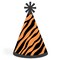 Big Dot of Happiness Tiger Print - Cone Happy Birthday Party Hats for Kids and Adults - Set of 8 (Standard Size)